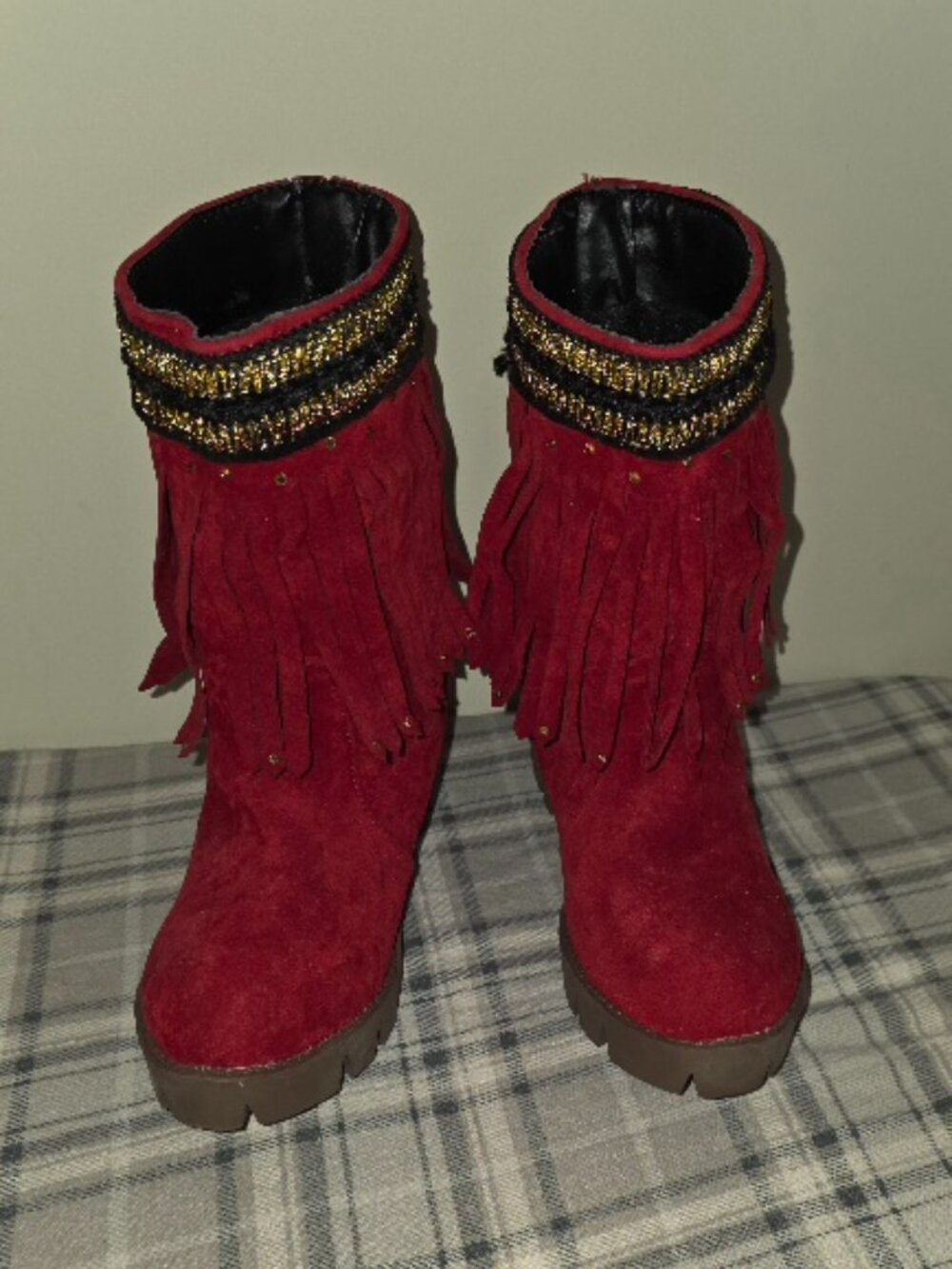 Ladies Mid Calf Bohemian Boots
